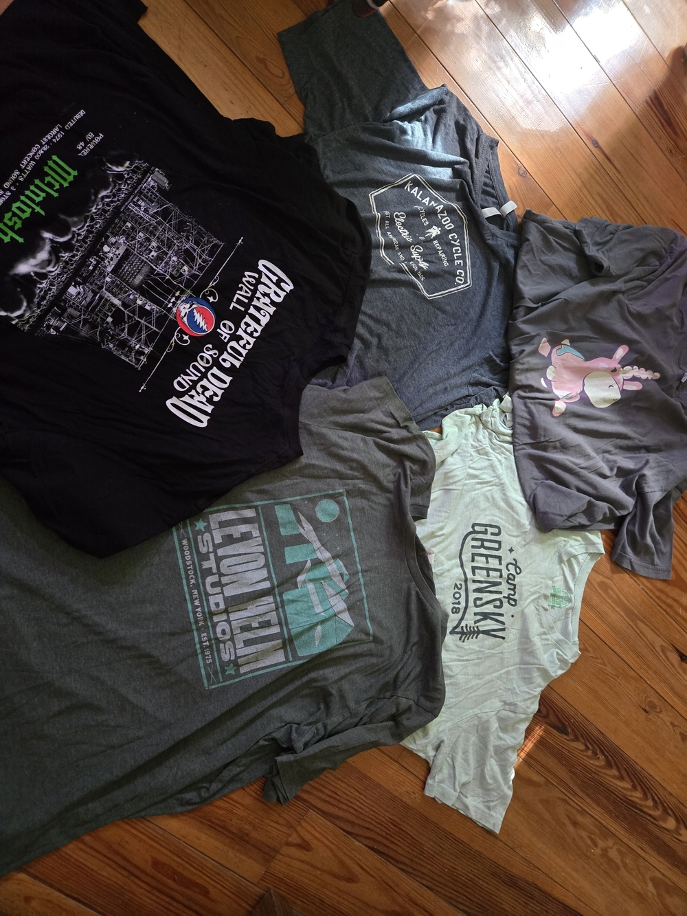 MENS Graphic Tee Pack Grateful Dead, LEVON HELM Gray & Black Colors Size XXL